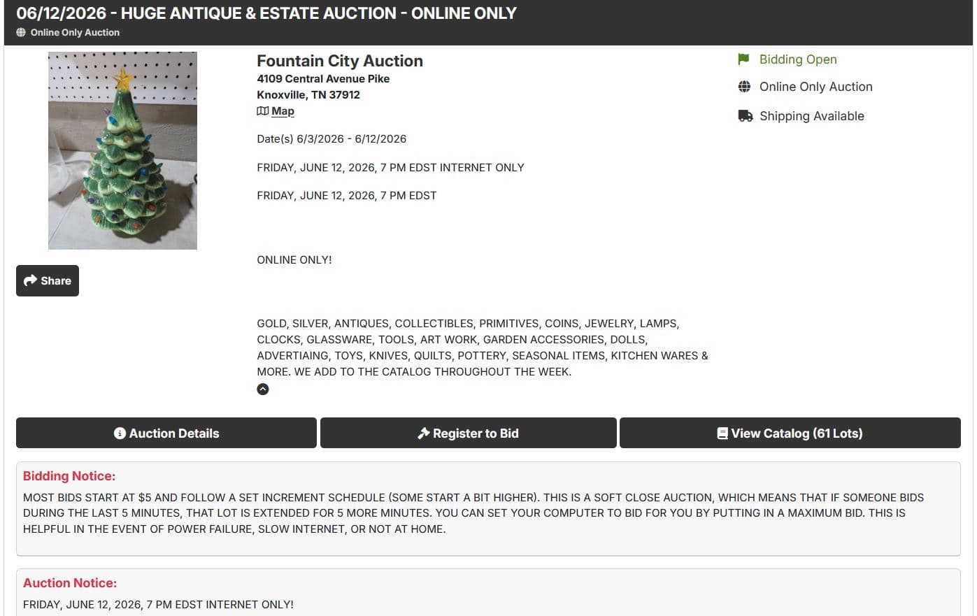 Fountain City Auction photo
